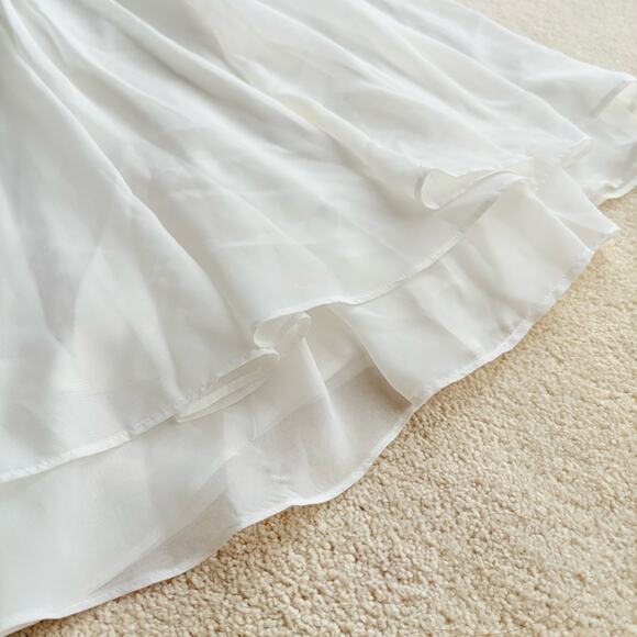 Vintage Guess White Strapless Floral Mini Dress size 6 - Picture 5 of 7